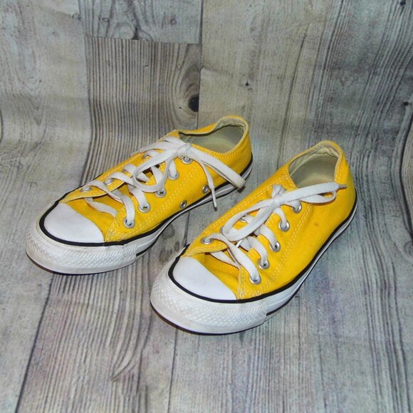 CONVERSE Chuck Taylor All Star OX Yellow Sneakers Womens Size 6 - Picture 3 of 7